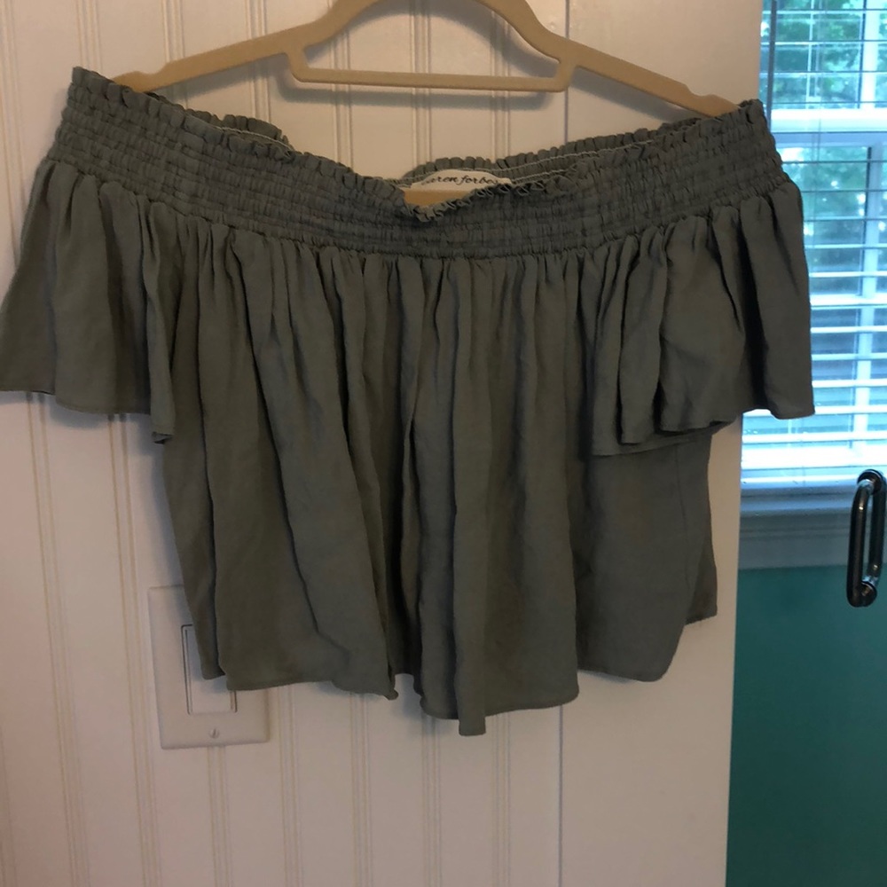 Caren Forbes Off The Shoulder Crop Top